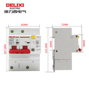 Interruptor Automático de Aire Doméstico de Alta Potencia Delixi 2P con Protección Contra Fugas DZ47LE-125 - Product Image 3
