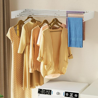 Support mural rétractable et pliable pour vêtements, séchoir à linge pliable