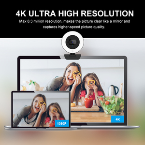 Cámara <span class=keywords><strong>Web</strong></span> Multifuncional <span class=keywords><strong>con</strong></span> Luz de Belleza, Cámara <span class=keywords><strong>Web</strong></span> USB 4K de Ultra Alta Resolución <span class=keywords><strong>con</strong></span> Enfoque Automático, Ampliamente Utilizada en Transmisiones en Vivo - Product Image 4