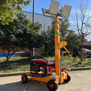 Torre de Iluminación LED de 1000W en Oferta, Generador Portátil de Diésel/Gasolina con Carro y Carretilla - Product Image 2