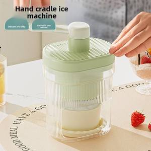 Machine à glace manuelle compacte, broyeur à glace à manivelle, machine à smoothies, idéale pour le camping en plein air - Product Image 3