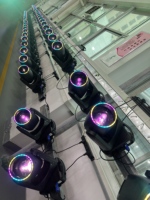 Bluemoon Halo Beam 295 avec bande LED DMX512 pour des éclairages de scène de mariage, de théâtre, de boîte de nuit et de DJ incroyables à louer