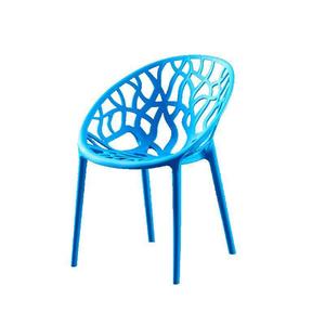 Nordic Plastic <b>Chair</b> Blue Adult Backrest <b>Dining</b> <b>Chair</b> Modern Minimalist Style - Product Image 3