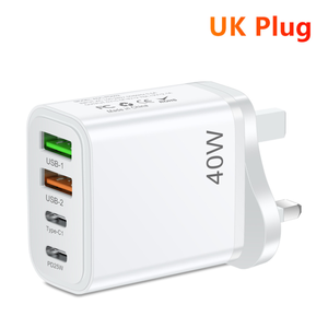 Chargeurs GaN ILepo à charge rapide QC3.0 USB <span class=keywords><strong>Power</strong></span> <span class=keywords><strong>Delivery</strong></span> 2C+2A 20W 45W 65W OEM ODM 40W Chargeur rapide de voyage avec protection OTP OVP - Product Image 3