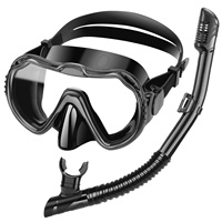 AQUADIVE équipement de plongée anti-buée kits de matériel de plongée masque de plongée avec tuba en silicone masque de plongée sous-marine ensemble