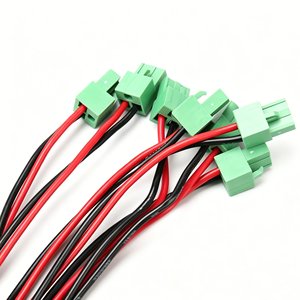 定制绿色<span class=keywords><strong>2</strong></span>针插头电线束，用于LED灯和工业设备的镀锡铜导线线束 - Product Image 2