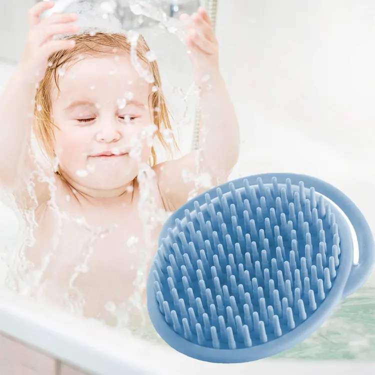 Tragbare weiche Silikon wäsche Clean Exfolitor Dusch massage Haar Shampoo Bürste Kinder Silikon Baby Body Scrub ber Bade bürste