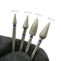Manucure Pédicure E-file Bits Lance Forme Conique Diamant Burr Nail Drill Bits pour le soin des cuticules