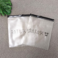 Sacs en plastique transparents personnalisés, sac d'emballage de vêtements pour bijoux 12x15CM, pochette réutilisable épaisse en Pvc avec fermeture éclair, Logo de luxe