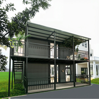 Maison préfabriquée modulaire en acier de luxe de 20 pieds/40 pieds, design contemporain, extensible et pliable