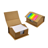 Promosi Kustom Bentuk Rumah Kertas Kraft Dicetak dengan Logo Eco Sticky Note Kotak Memo Pad untuk Sekolah