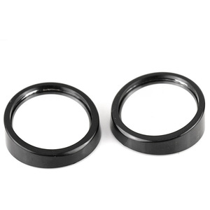 Small Round Rearview Mirror Black Glass Adhesive Installation For Car Side Blind Spot Assist 360 Degree Ultra Clear View - Product Image 1