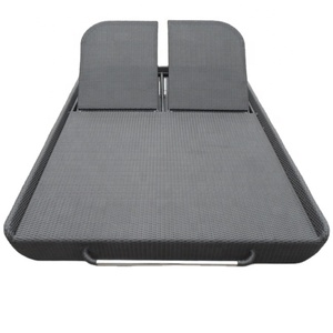 Muebles de mimbre doble tumbona de playa al aire libre cama de Hotel tumbona de mimbre - Product Image 3