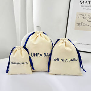 高級カスタム印刷ロゴ異なるサイズのツルショッピング靴ハンドバッグ服キャンバスパッキングコットンポーチ引き出しダストバッグ - Product Image 3