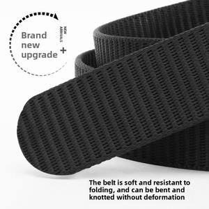 Ceinture pour homme confortable et tendance en polyester avec boucle à verrouillage automatique, largeur 3,4 cm, pour un style décontracté et urbain - Product Image 3