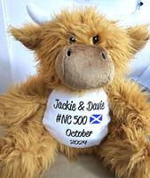 Peluche de vache des Highlands douce personnalisée, mascotte personnalisée, peluche d'animal en peluche de vache des Highlands, concevez votre propre peluche de vache des Highlands