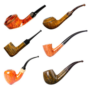 Briarwood Smoking Pipe Bent Type 3Mm Filter Solid Wood Tobacco Pipe For Men Personal Gift - Product Image 1