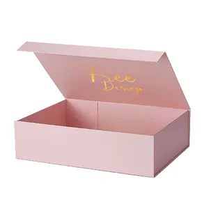 Custom Design Matte Large Gift Box Rigid Paper Cardboard Valentin Gift Packaging Magnetic Folding Box For Candy Box Wedding Gift