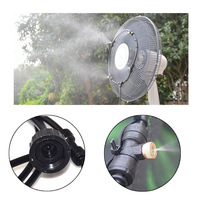 Ventilador de Piso Eléctrico F129 con Pulverizador, Enfriamiento por Agua, Humidificación por Atomización, Sistema de Microaspersores para Jardinería Doméstica