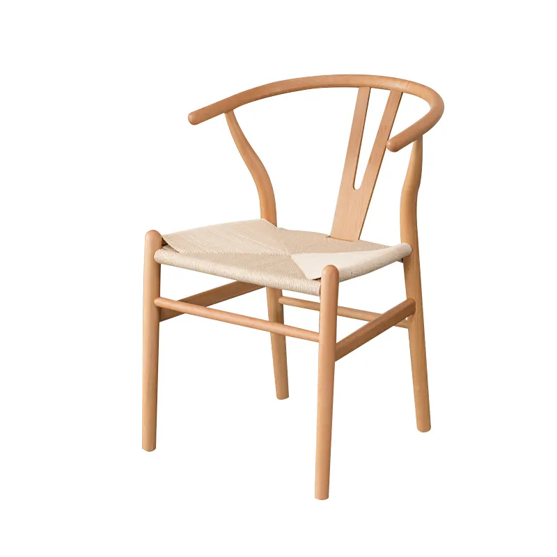 Hans Wegner dish เก้าอี้แบบเชือกทำจากกระดาษเก้าอี้สานทำจากไม้เนื้อแข็งเก้าอี้รับประทานอาหาร