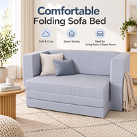 Canapé-lit pliant compact, housse lavable amovible, mousse compressible, canapé lounge 2 places pour chambre d'amis & maison