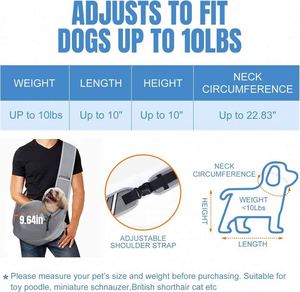 Free Sample Dog Carrier Small <b>Pet</b> <b>Sling</b> Carrier for Small Dogs Cats Hands Free Travel Puppy Bag Satchel Mesh Bag Cute Grey - Product Image 2