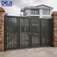 Portail de cour en aluminium, portail cantilever pour allée, portail électrique pliant pour villa, design élégant