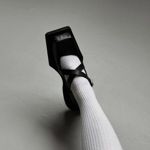 Bailarinas de Punta Cuadrada Estilo Francés para Mujer, de Cuero Genuino, Impermeables, Ligeras, Retro, Acabado Mate, con una Sola Correa y Punta Cerrada - Product Image 4