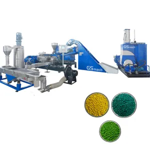 High-Speed Mixer Kneder Rubber Tweetraps Extruder Caco3 Filler Masterbatch Menggranulatiemachine