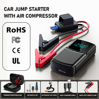 Garantie de qualité Démarreur de voiture avec pompe à compresseur d'air Gonfleur de pneu 10400mah avec écran LCD Lumière LED