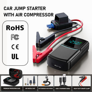 Garantie de qualité Démarreur de voiture avec pompe à <span class=keywords><strong>compresseur</strong></span> d'air Gonfleur de <span class=keywords><strong>pneu</strong></span> 10400mah avec écran LCD Lumière LED - Product Image 6