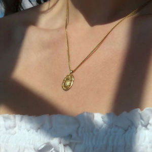 <span class=keywords><strong>Collana</strong></span> in acciaio inossidabile <span class=keywords><strong>con</strong></span> targa oro 18K e 18K <span class=keywords><strong>collana</strong></span> <span class=keywords><strong>con</strong></span> ciondolo in stile classico Vintage <span class=keywords><strong>coccinella</strong></span> - Product Image 3