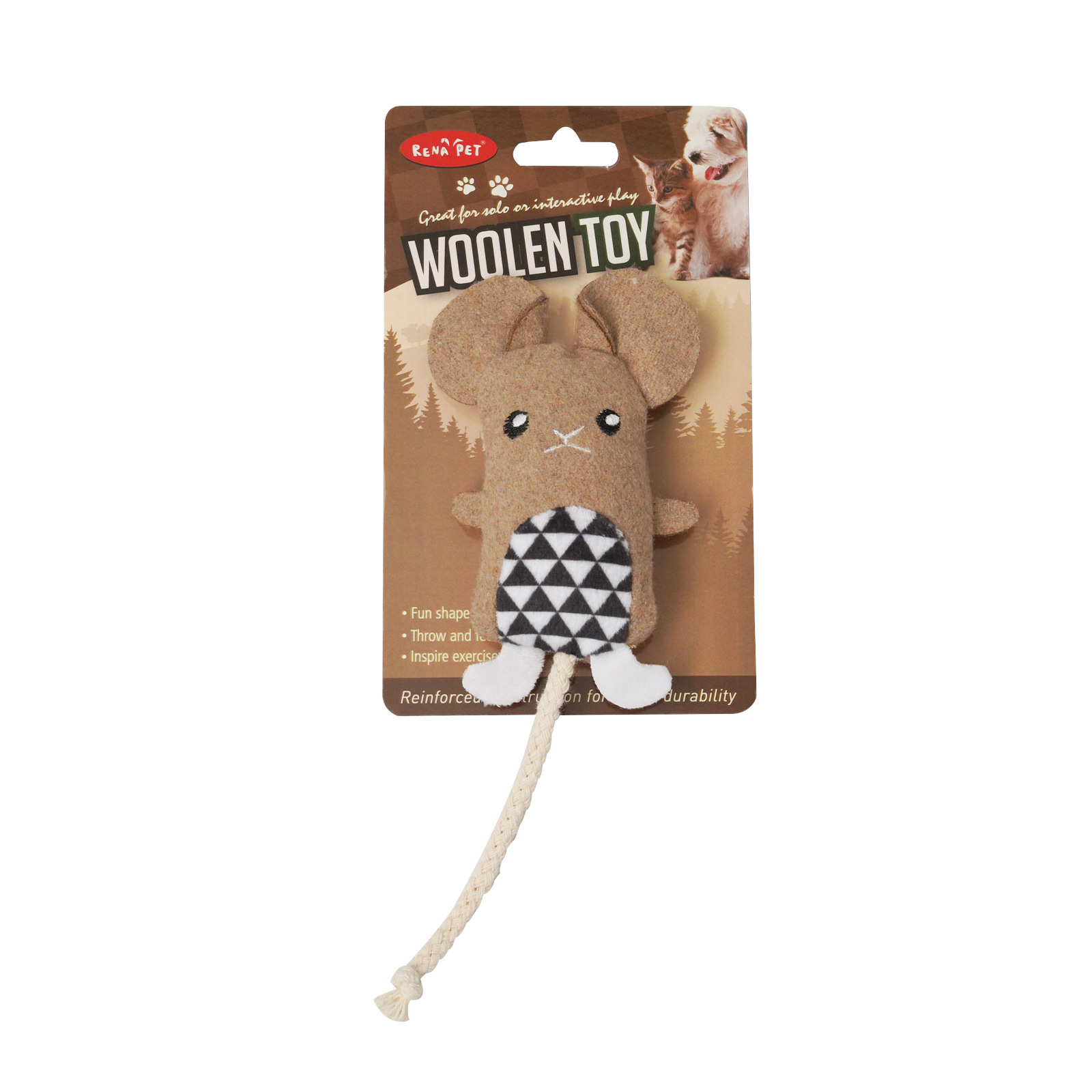 Beige patchwork mouse