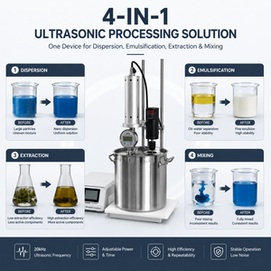 Homogénéisateur à ultrasons, équipement de laboratoire, outils de traitement chimique, machine de sonochimie, sonicateur ultrasonique de laboratoire - Product Image 4