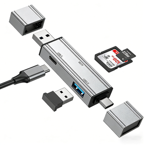 Lecteur de cartes USB de haute qualité 4 en 2, lecteur de cartes <span class=keywords><strong>SD</strong></span> TF et Type C vers <span class=keywords><strong>Micro</strong></span> <span class=keywords><strong>SD</strong></span> TF, <span class=keywords><strong>adaptateur</strong></span> USB OTG, lecteur de cartes USB Hub pour ordinateur portable - Product Image 1