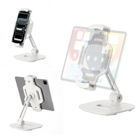 Support universel pour tablette en métal, rotation à 360 degrés, pliable, support de bureau pour téléphone portable et PC avec base stable, Soporte Para Tableta