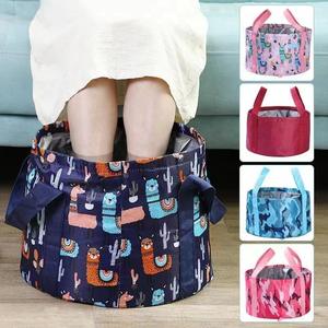 Bassin de voyage portable pliable rond multifonctionnel, sac de rangement pour bain de pieds, pour le camping et l'extérieur - Product Image 2