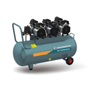 Grandfar 6HP Copper oil free air compressor compressors silent low noise copper motor 100 liter air compressor for sale