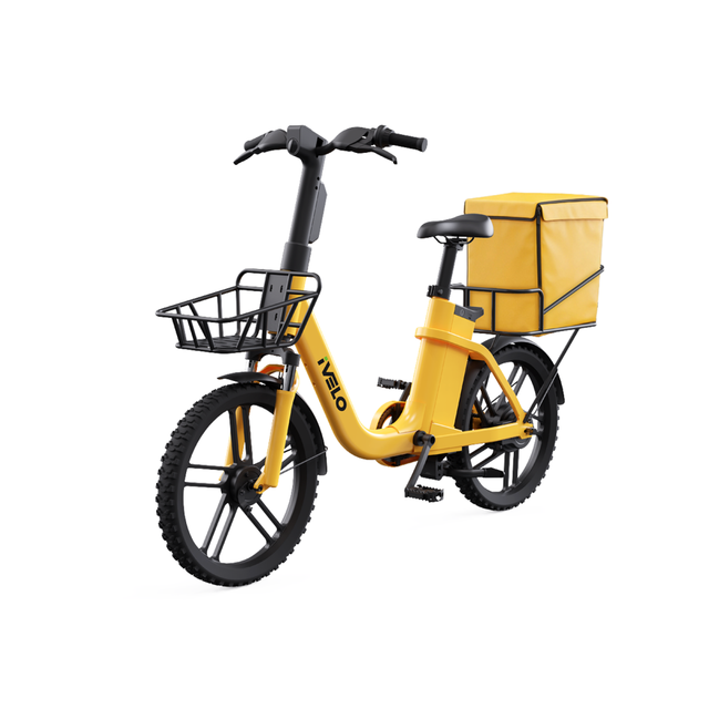 4G IoT Shared Food Delivery Electric Bike with App QR Unlock for Last Mile Logistics