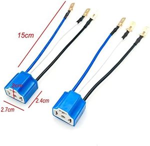 2-Pack 9003 HB2 steker keramik 3-Pin H4-3 steker lampu kendaraan soket lampu depan mobil Harness kabel untuk mobil/truk/lampu kabut tembaga - Product Image 2