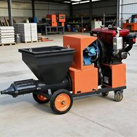 Machine à projeter le mortier par compression d'air avec pompe moteur pour une construction ingénierie haute performance, un rendu lisse et un plâtre acoustique