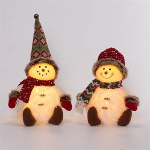 Figura de Muñeco de Nieve Luminoso, Paquete de 2, Centro de Mesa Festivo para las Fiestas, Regalo con Efecto de Brillo Cálido - Product Image 5