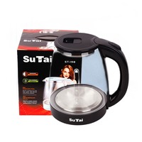 Bouilloire électrique en verre transparent de qualité supérieure avec base antidérapante pour usage domestique