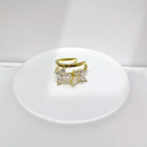 high quality plata 925 silver brass Geometric Gold Plated Cuff <b>Earring</b> Everyday Wear Minimalist Unisex zirconia clip-On <b>Earrings</b> - Product Image 1
