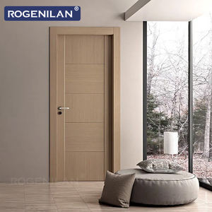 ROGENILAN Portes intérieures en bois modernes personnalisées, étanches, à économie <span class=keywords><strong>d</strong></span>'énergie, pré-montées, pour la maison - Product Image 2