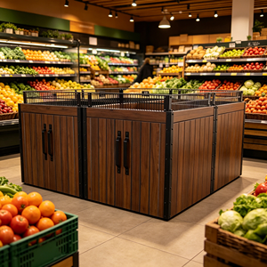 Étagères de présentation robustes les plus vendues pour supermarchés urbains et présentoirs de stockage pour légumes - Product Image 3