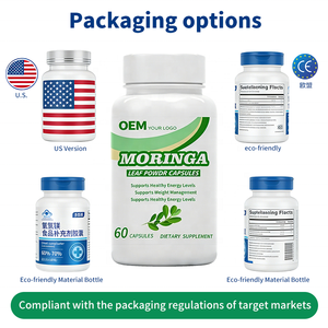 Cápsulas de Extracto de Moringa Vegana 100% a Base de Plantas, Cumple con las Normas de la UE, Etiquetado y Empaquetado Personalizados, Suplemento Apto para Veganos - Product Image 4