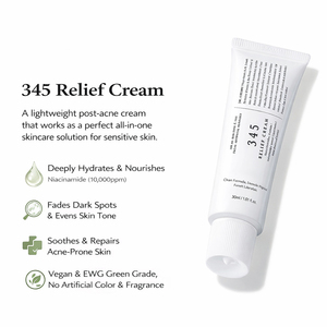 Gel réparateur apaisant pour les soins de la peau, pour les peaux sujettes à l'acné et sensibles, hydratant visage anti-imperfections avec formule 345 Relief - Product Image 2