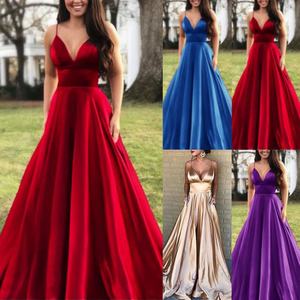 Vestido largo maxi ajustado con escote pronunciado y abertura en V profunda para mujer, sexy y elegante para banquetes y eventos de noche. - Product Image 6