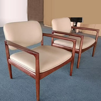 Massivholz Italienischer Minimalistischer Moderner Designer Relaxsessel mit Armlehnen, Luxuriöses Wohnzimmer-Möbelstück, Geräuscharm